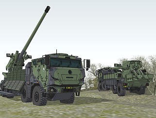 超精细汽车模型 超精细装甲车 坦克 火炮汽车模型(1)